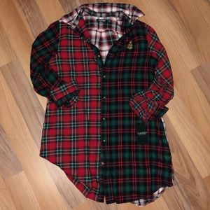 Ralph Lauren multi-plaid long flannel